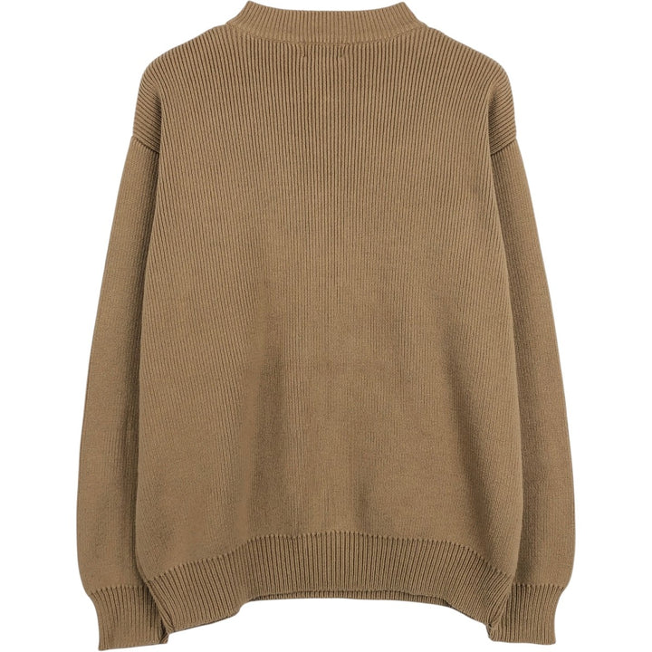 90'S LLBean Cotton Knit Sweater, Men's Size XL (Equivalent), Vintage cotton Beige type Vintage Second Hand
