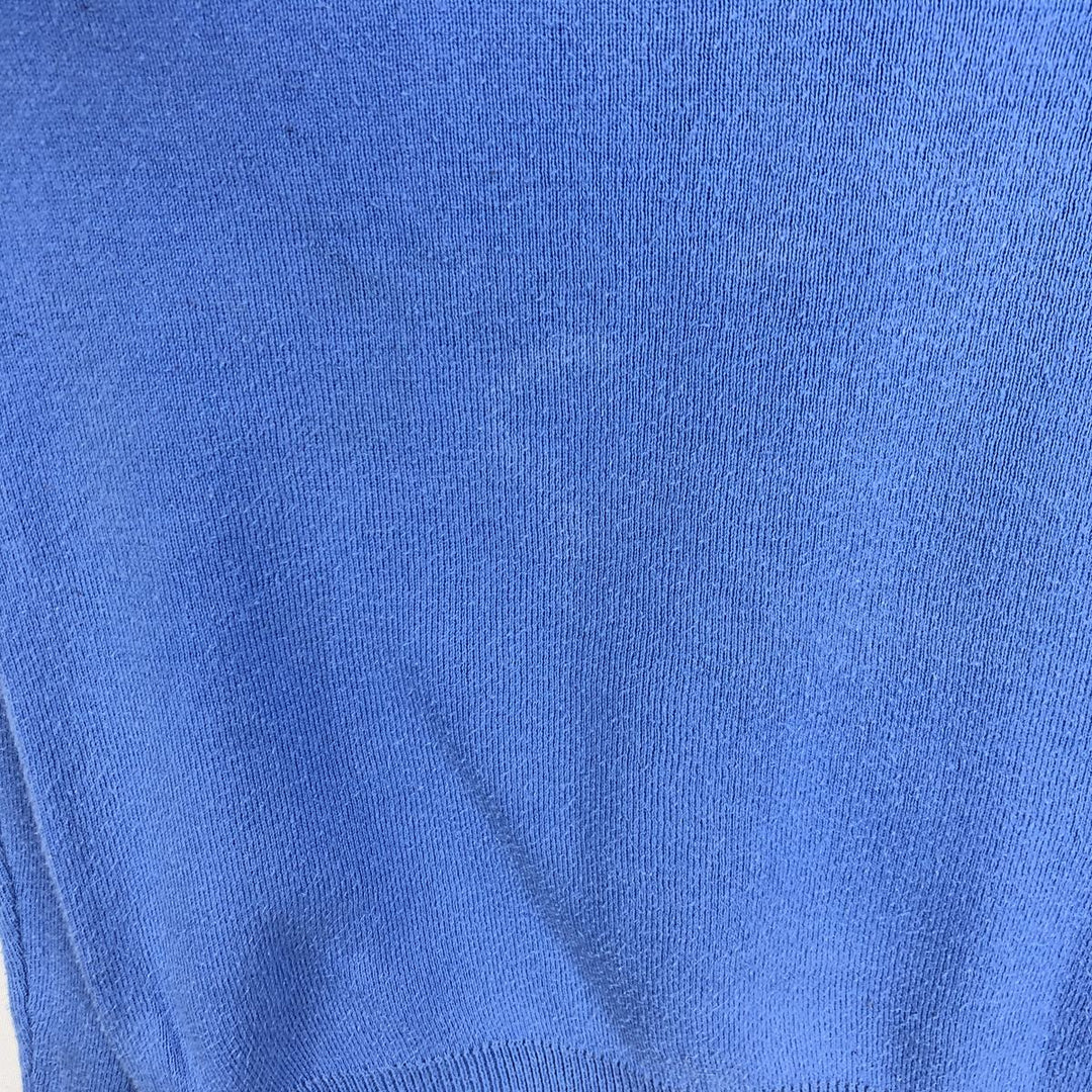 Ralph Lauren POLO by Ralph Lauren V-neck cotton knit sweater, men's size L Pima Cotton Blue type light blue Vintage Second Hand