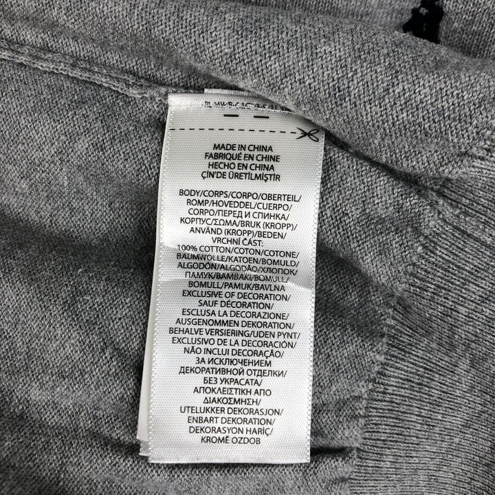 Ralph Lauren POLO RALPH LAUREN V-neck Pima cotton knit sweater, men's size XL Pima Cotton gray type Vintage Second Hand