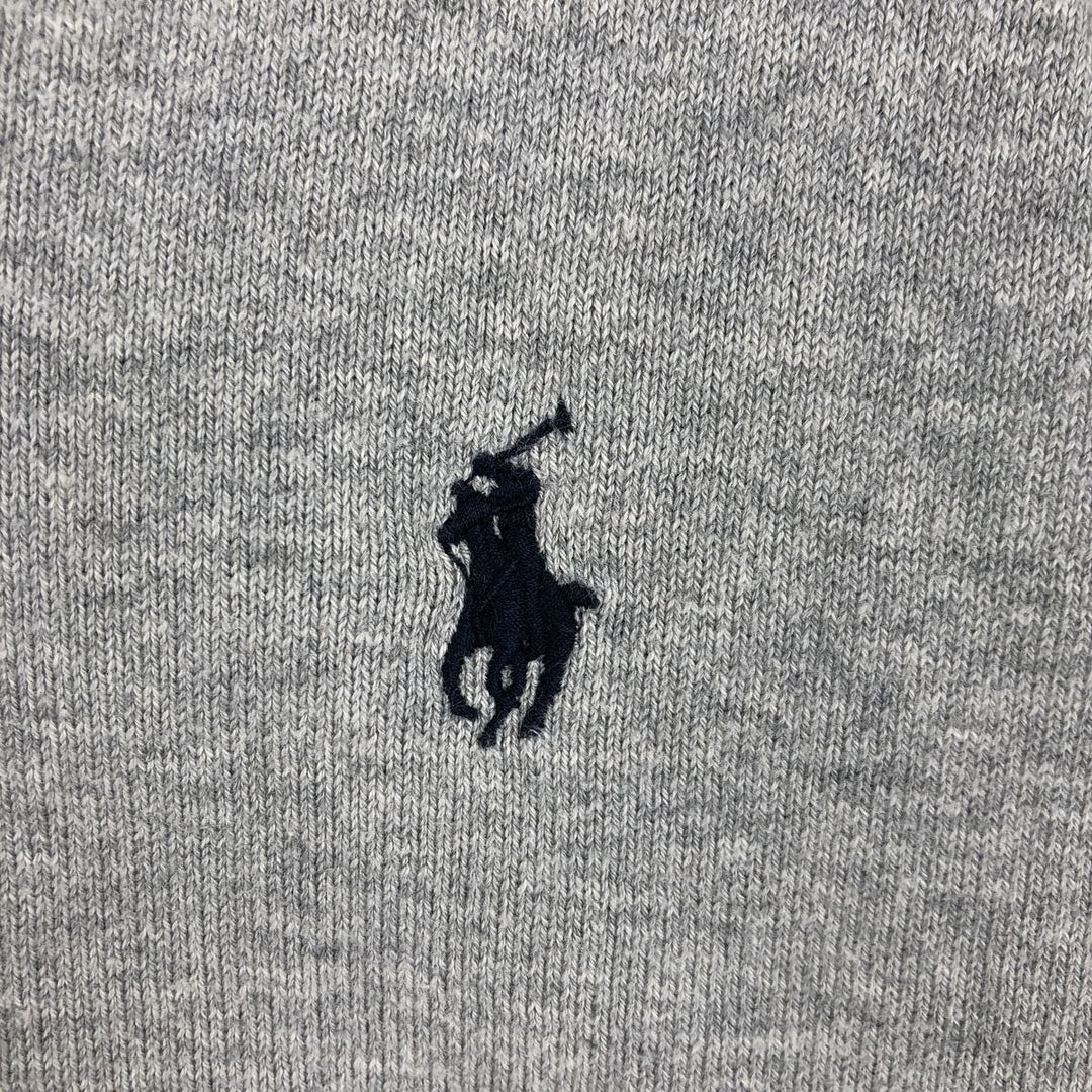 Ralph Lauren POLO RALPH LAUREN V-neck Pima cotton knit sweater, men's size XL Pima Cotton gray type Vintage Second Hand