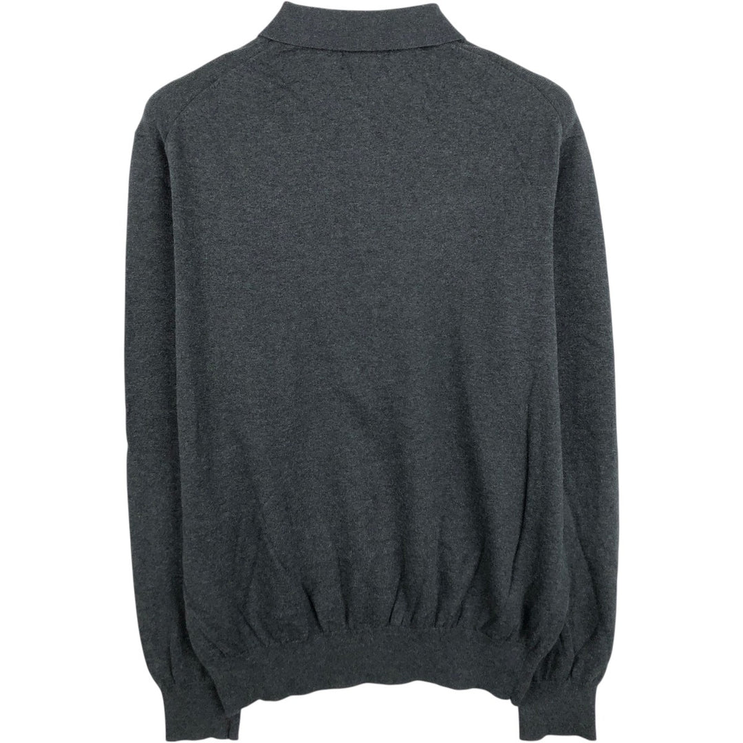 Ralph Lauren POLO RALPH LAUREN Polo Knit Sweater, Men's Size M (approx.) Pima Cotton Charcoal Vintage Second Hand