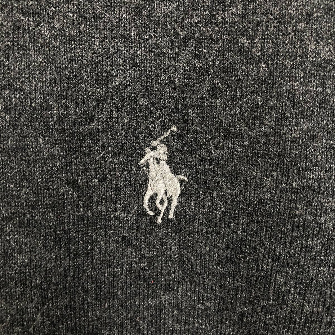 Ralph Lauren POLO RALPH LAUREN Polo Knit Sweater, Men's Size M (approx.) Pima Cotton Charcoal Vintage Second Hand