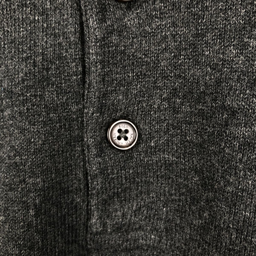 Ralph Lauren POLO RALPH LAUREN Polo Knit Sweater, Men's Size M (approx.) Pima Cotton Charcoal Vintage Second Hand