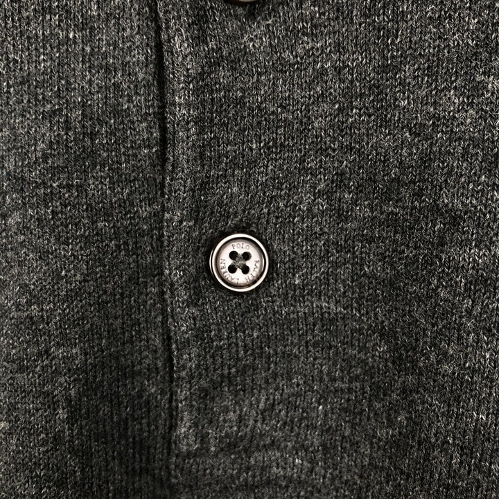 Ralph Lauren POLO RALPH LAUREN Polo Knit Sweater, Men's Size M (approx.) Pima Cotton Charcoal Vintage Second Hand