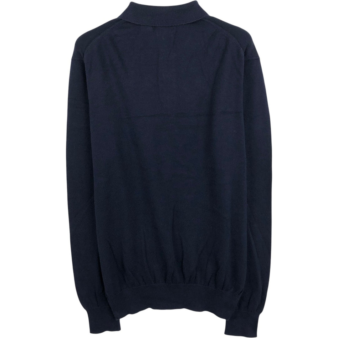 Ralph Lauren POLO RALPH LAUREN Polo Knit Sweater, Men's Size S (approx.) cotton black type Vintage Second Hand