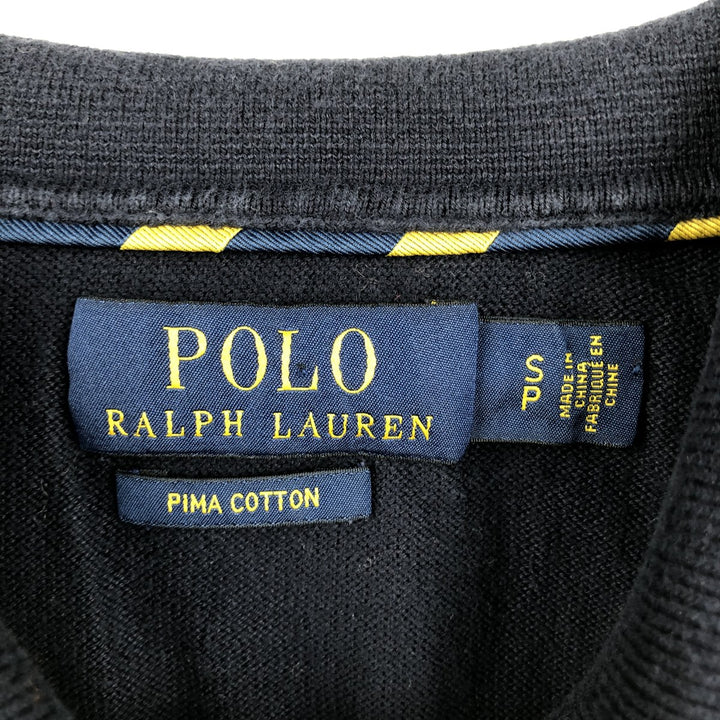 Ralph Lauren POLO RALPH LAUREN Polo Knit Sweater, Men's Size S (approx.) cotton black type Vintage Second Hand