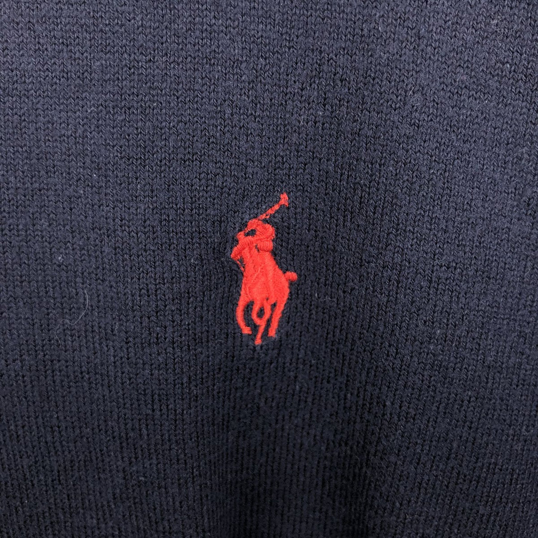 Ralph Lauren POLO RALPH LAUREN Polo Knit Sweater, Men's Size S (approx.) cotton black type Vintage Second Hand