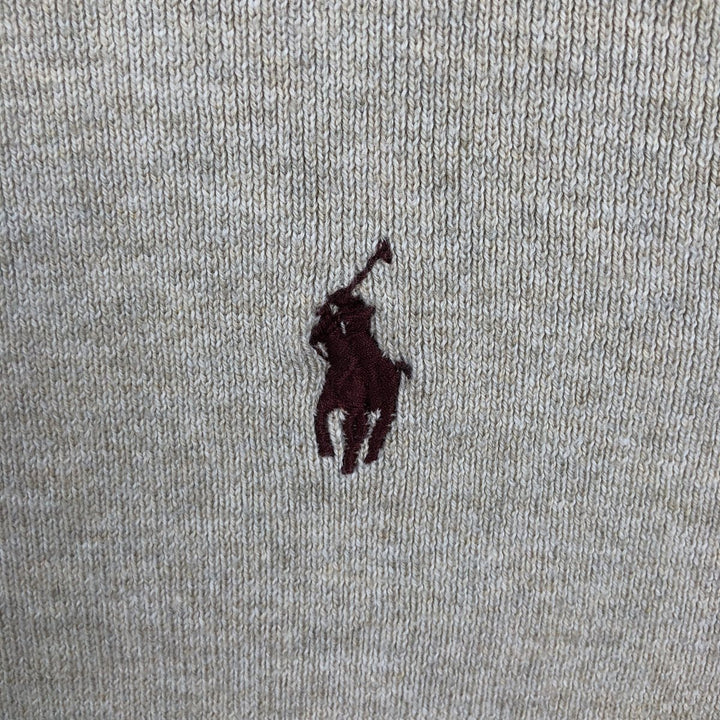 Ralph Lauren POLO RALPH LAUREN Ribbed Cotton Knit Sweater, Men's Size L (approx.) cotton Beige type Vintage Second Hand