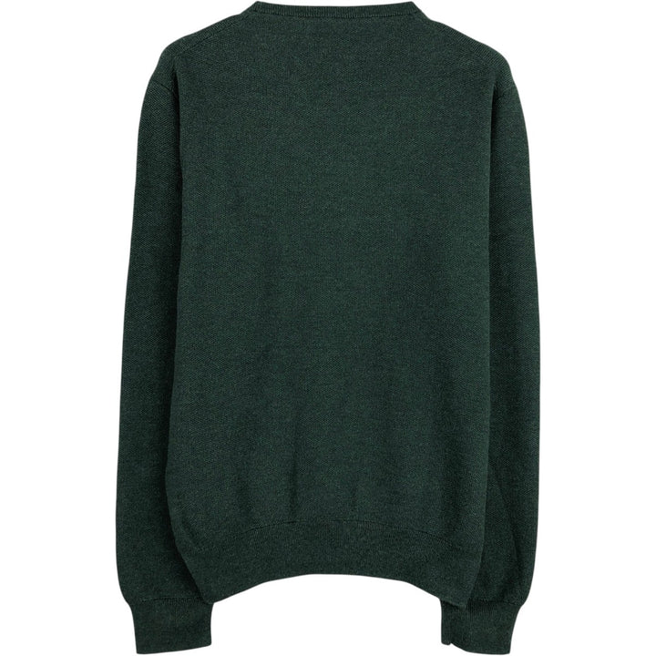Ralph Lauren POLO RALPH LAUREN cotton knit sweater, men's size M cotton Green type dark green Vintage Second Hand