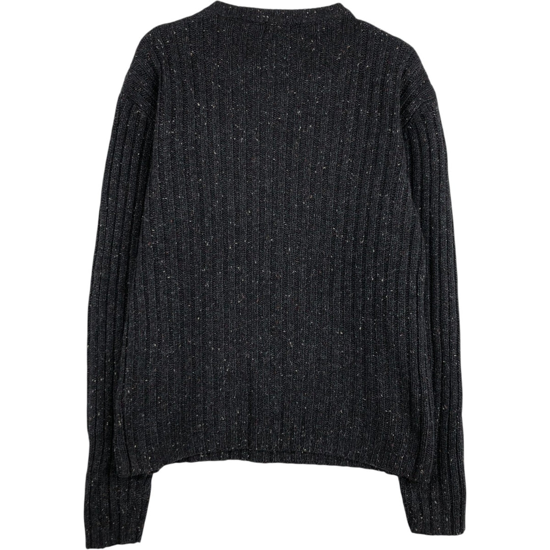 St. John's Bay V-neck Lambswool Knit Sweater (Men's Size M) Lamy Charcoal Vintage Second Hand