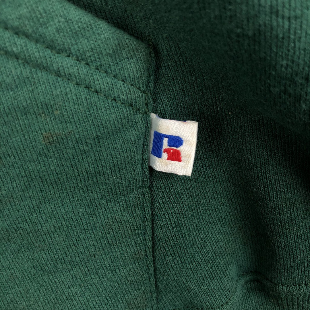Vintage 90'S Russell full-zip sweatshirt, size XXL, men's cotton green type Vintage Second Hand