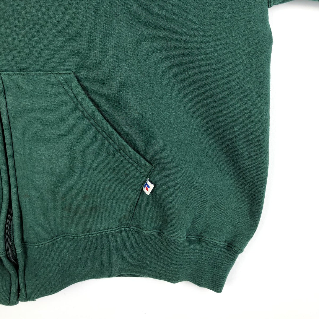 Vintage 90'S Russell full-zip sweatshirt, size XXL, men's cotton green type Vintage Second Hand