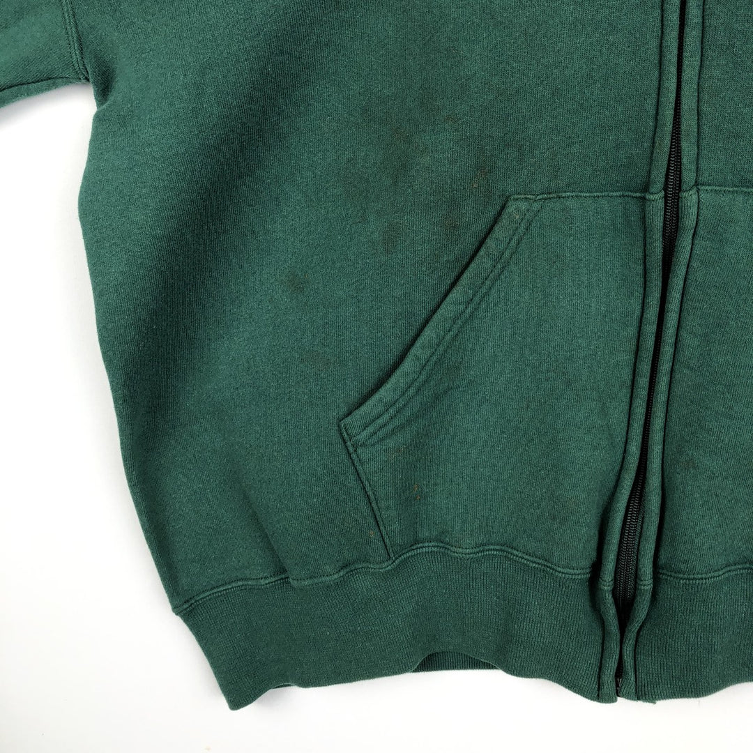 Vintage 90'S Russell full-zip sweatshirt, size XXL, men's cotton green type Vintage Second Hand
