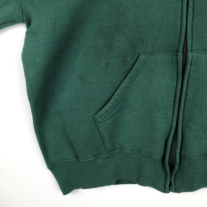 Vintage 90'S Russell full-zip sweatshirt, size XXL, men's cotton green type Vintage Second Hand