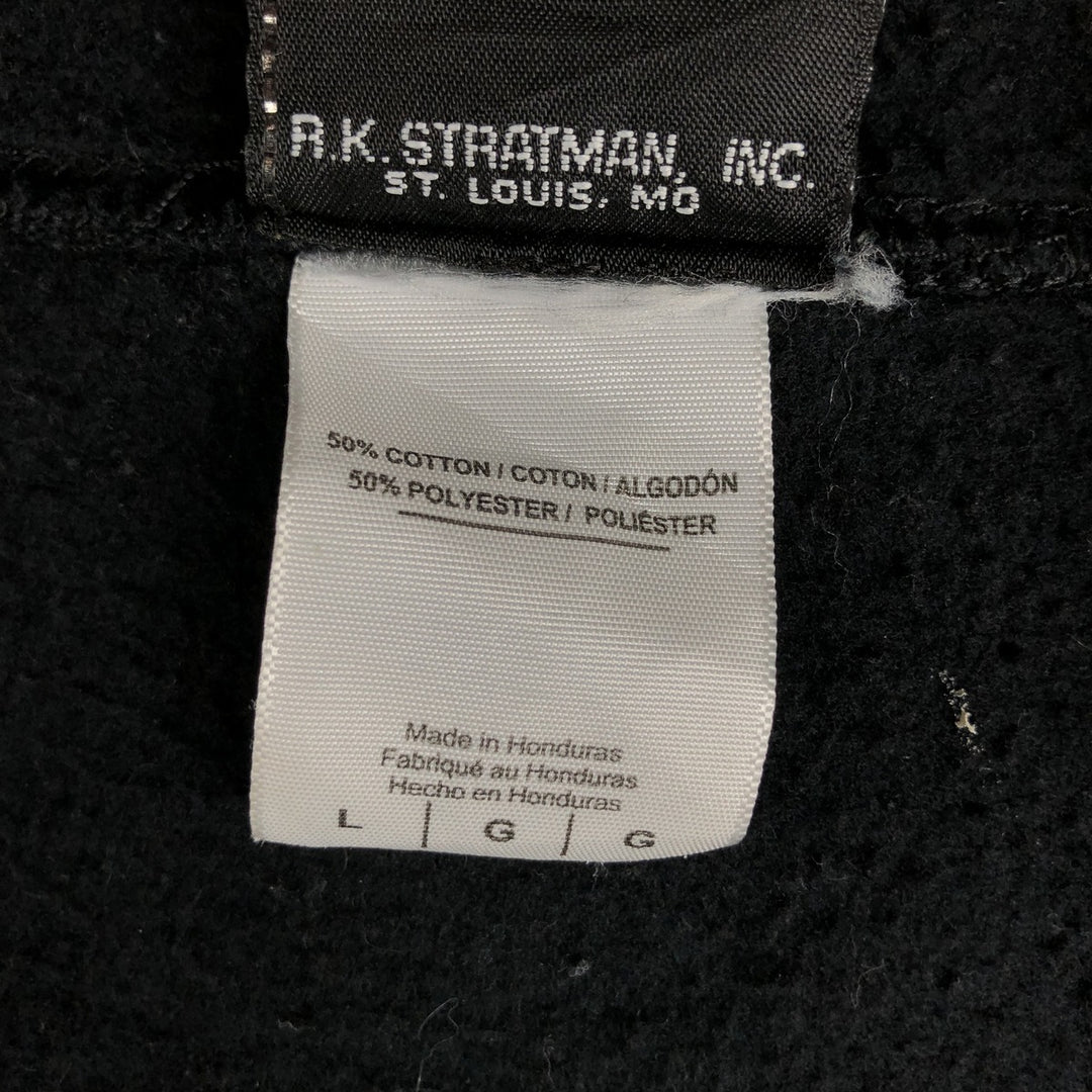 Harley-Davidson Eagle Pattern Full-Zip Hoodie, Men's Size L cotton black type Vintage Second Hand