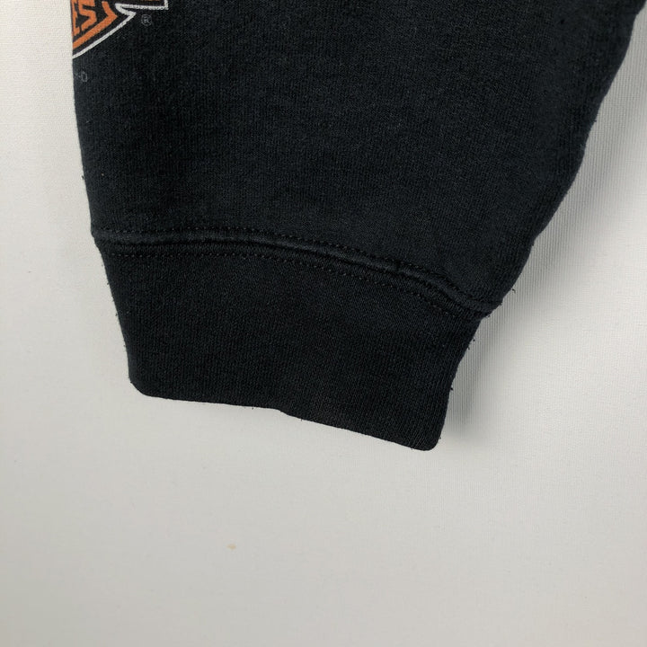 Harley-Davidson Eagle Pattern Full-Zip Hoodie, Men's Size L cotton black type Vintage Second Hand