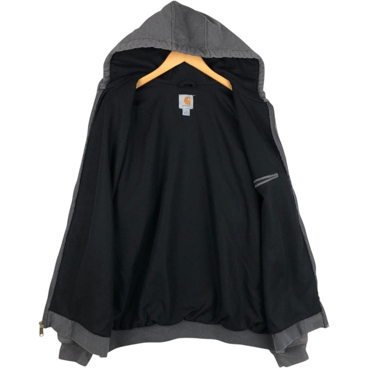 Carhartt Sweat Full Zip Hoodie Men's L size cotton Charcoal Vintage Second Hand