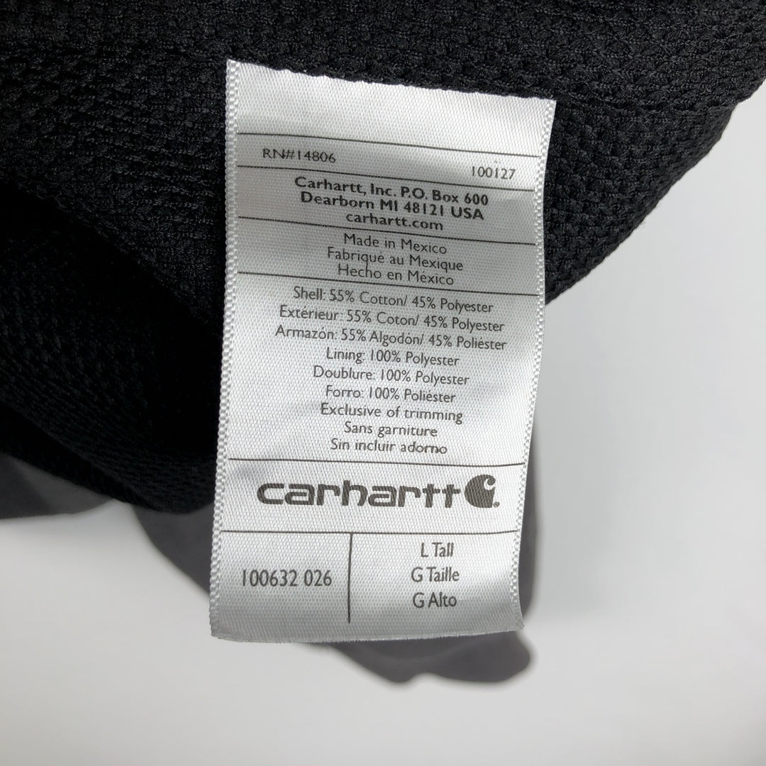 Carhartt Sweat Full Zip Hoodie Men's L size cotton Charcoal Vintage Second Hand