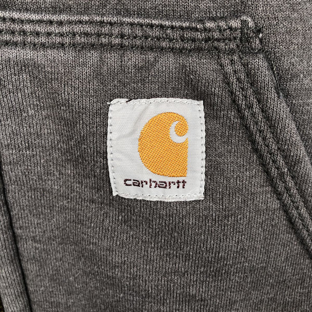 Carhartt Sweat Full Zip Hoodie Men's L size cotton Charcoal Vintage Second Hand