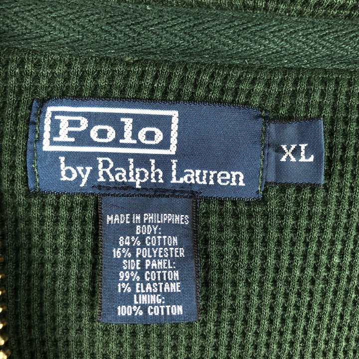Ralph Lauren POLO by Ralph Lauren Sweat Full Zip Hoodie Men's XL cotton Green type dark green Vintage Second Hand