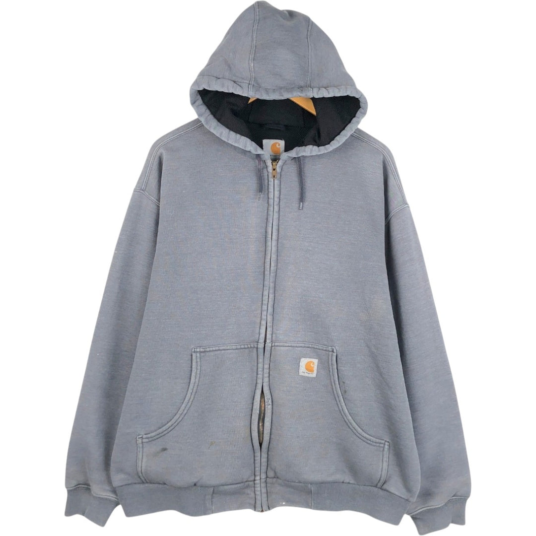 Carhartt Sweat Full Zip Hoodie Men's XL unclear Charcoal Vintage Second Hand