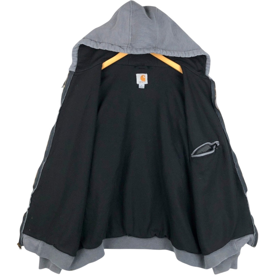 Carhartt Sweat Full Zip Hoodie Men's XL unclear Charcoal Vintage Second Hand