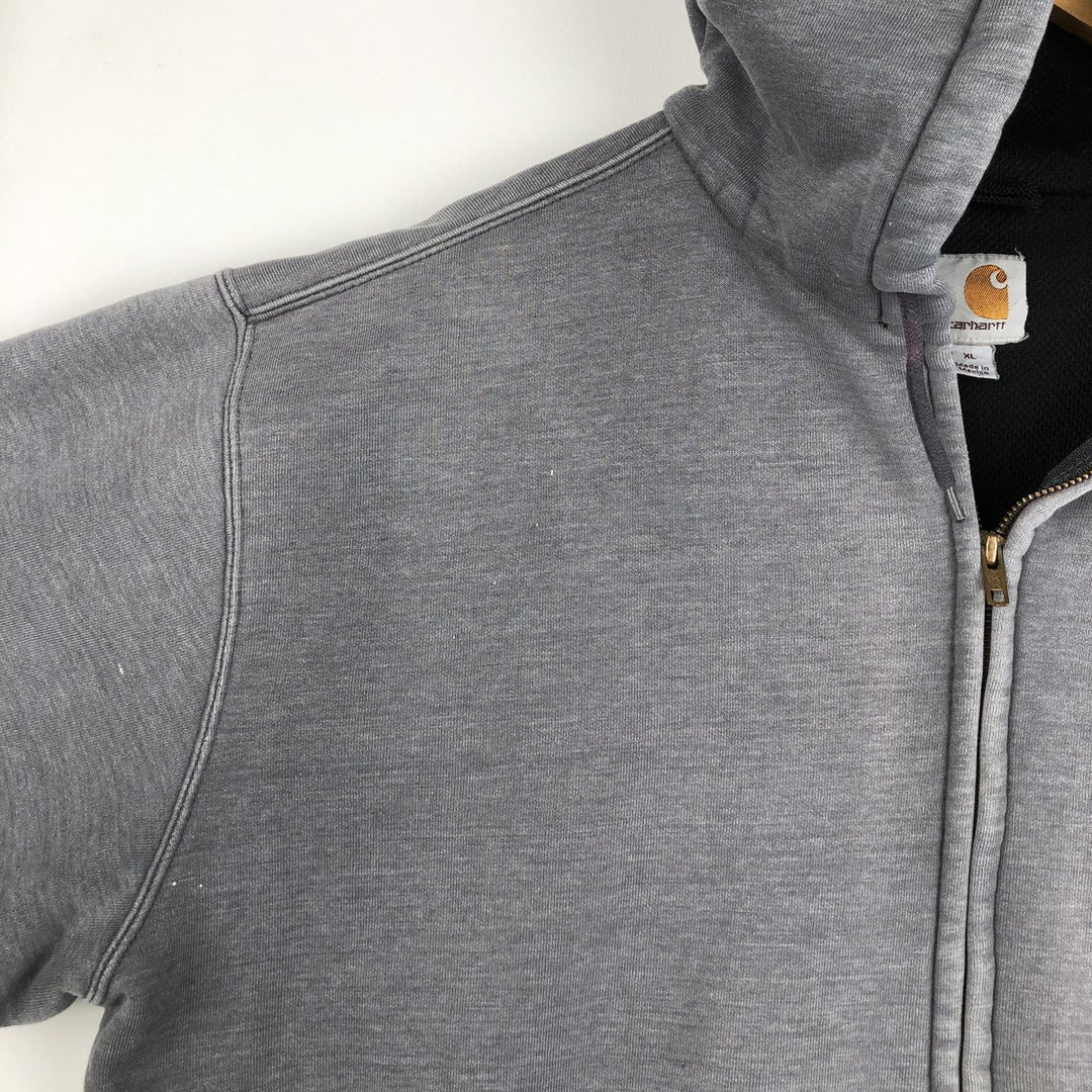 Carhartt Sweat Full Zip Hoodie Men's XL unclear Charcoal Vintage Second Hand