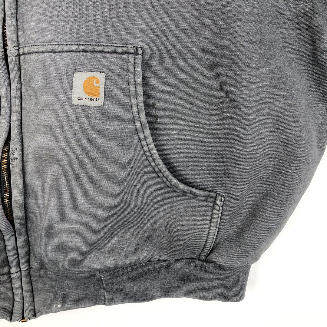 Carhartt Sweat Full Zip Hoodie Men's XL unclear Charcoal Vintage Second Hand