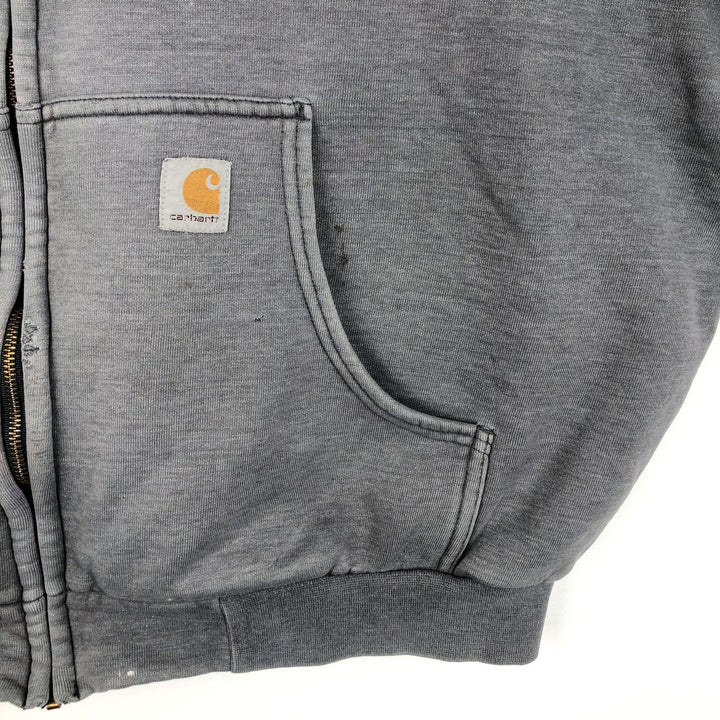 Carhartt Sweat Full Zip Hoodie Men's XL unclear Charcoal Vintage Second Hand
