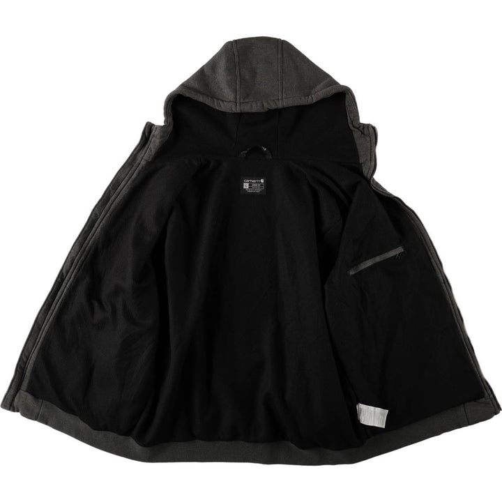 Carhartt Loose Fit Rain Defender Full-Zip Hoodie, Men's Size L cotton gray type Vintage Second Hand