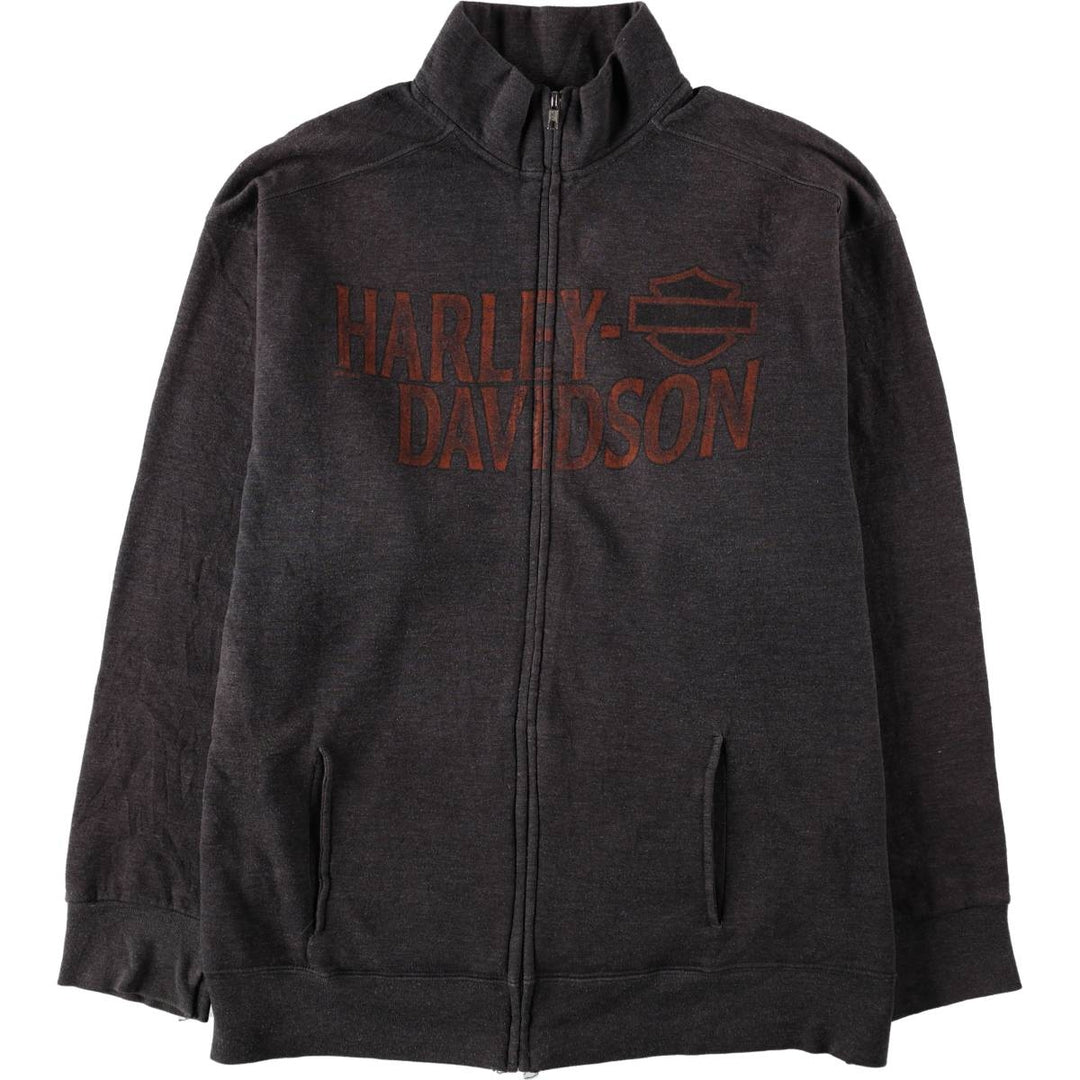 Harley-Davidson Full-Zip Sweatshirt, Men's XL cotton gray type Vintage Second Hand