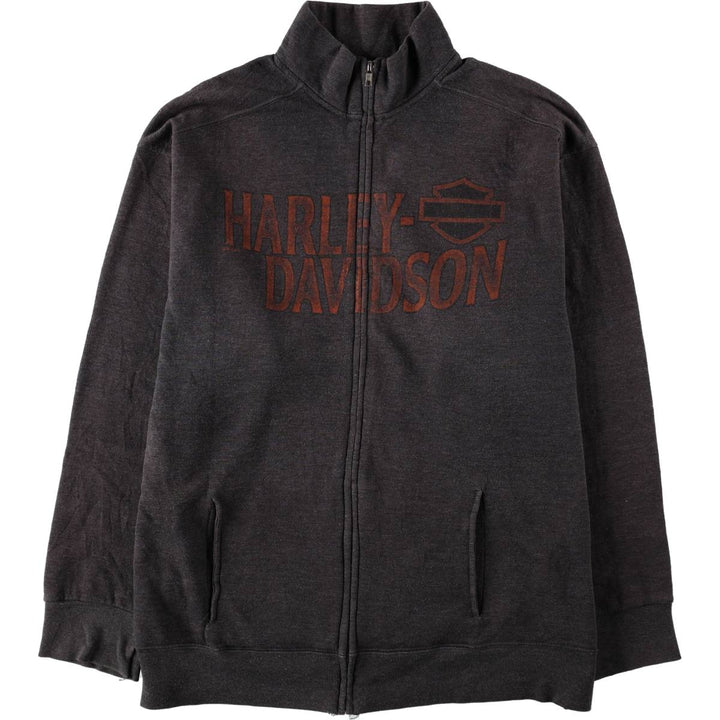 Harley-Davidson Full-Zip Sweatshirt, Men's XL cotton gray type Vintage Second Hand