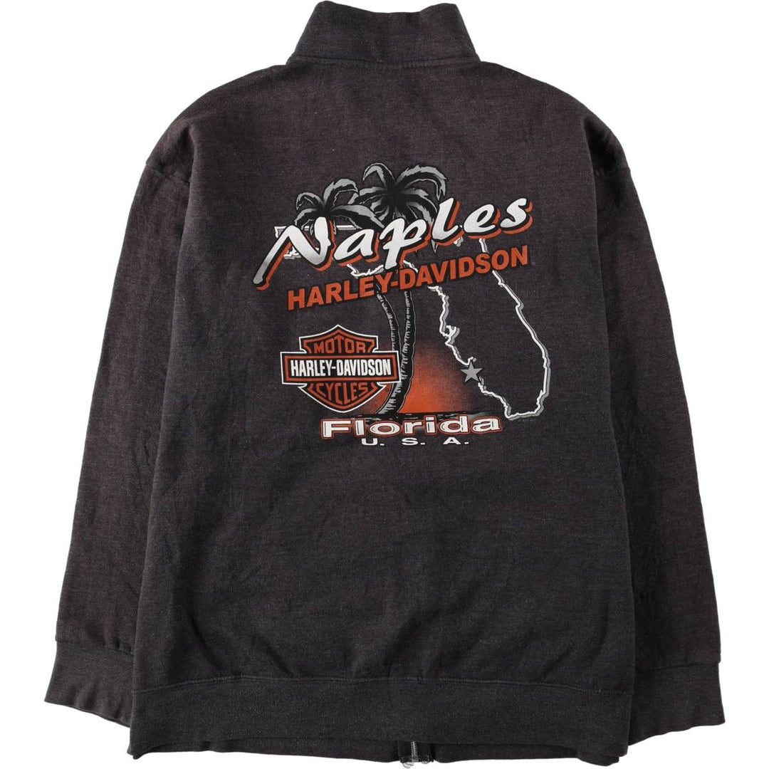 Harley-Davidson Full-Zip Sweatshirt, Men's XL cotton gray type Vintage Second Hand