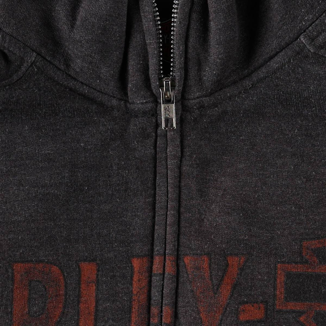 Harley-Davidson Full-Zip Sweatshirt, Men's XL cotton gray type Vintage Second Hand