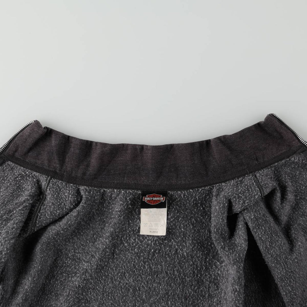 Harley-Davidson Full-Zip Sweatshirt, Men's XL cotton gray type Vintage Second Hand