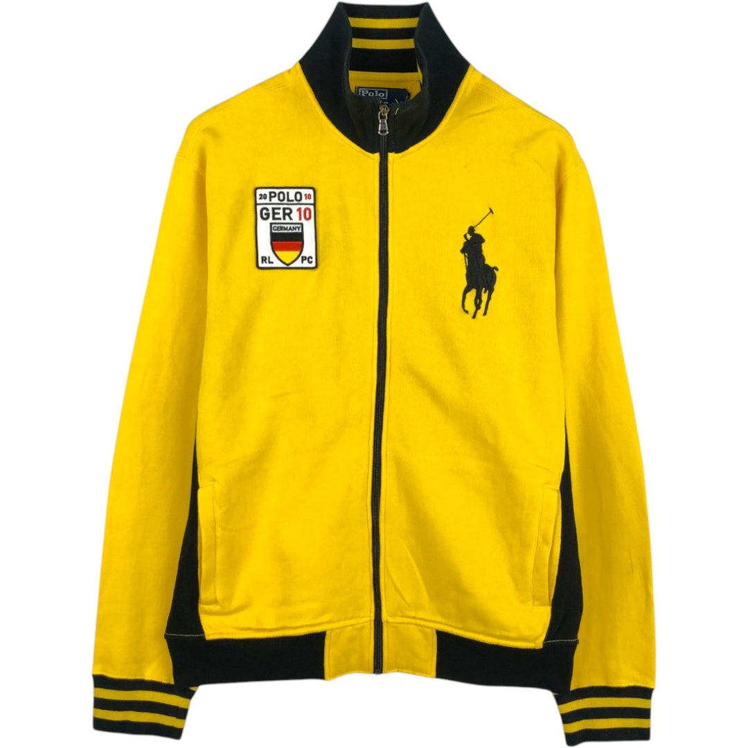 Ralph Lauren POLO by Ralph Lauren Big Pony Full Zip Sweatshirt, Men's L size cotton yellow type Vintage Second Hand