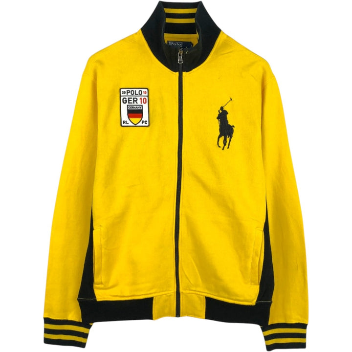 Ralph Lauren POLO by Ralph Lauren Big Pony Full Zip Sweatshirt, Men's L size cotton yellow type Vintage Second Hand