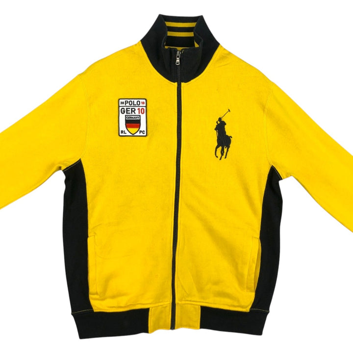 Ralph Lauren POLO by Ralph Lauren Big Pony Full Zip Sweatshirt, Men's L size cotton yellow type Vintage Second Hand