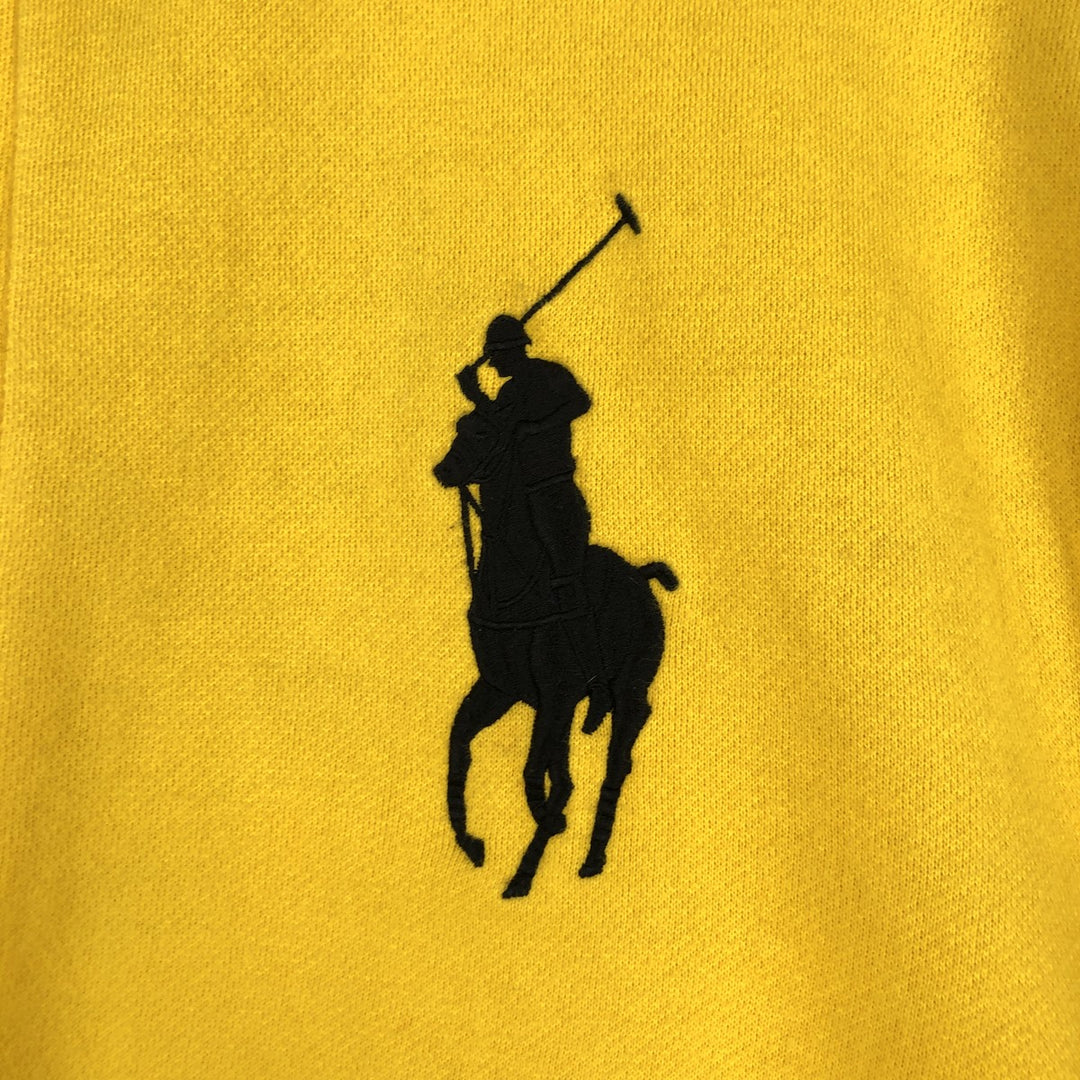 Ralph Lauren POLO by Ralph Lauren Big Pony Full Zip Sweatshirt, Men's L size cotton yellow type Vintage Second Hand