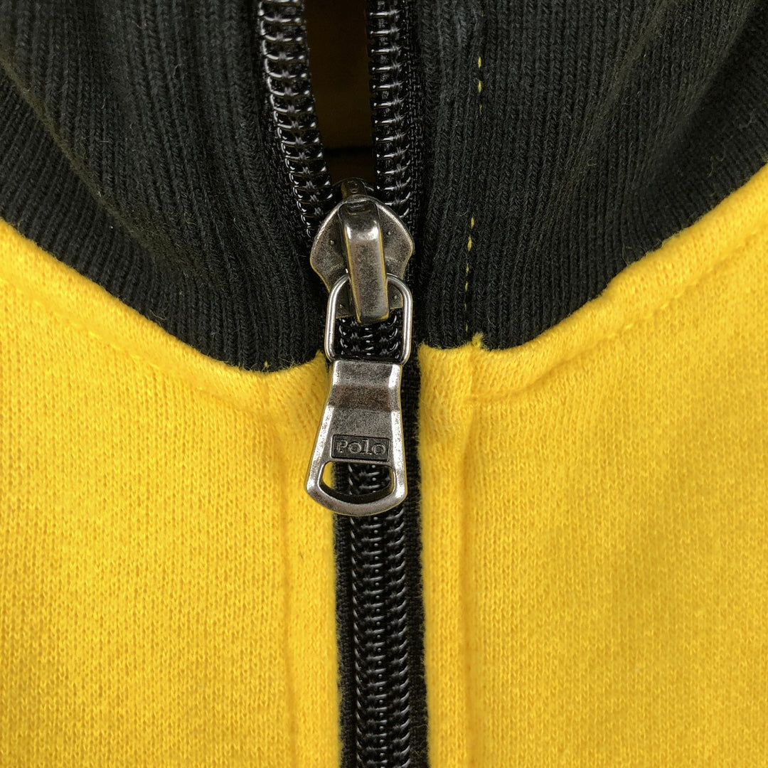 Ralph Lauren POLO by Ralph Lauren Big Pony Full Zip Sweatshirt, Men's L size cotton yellow type Vintage Second Hand