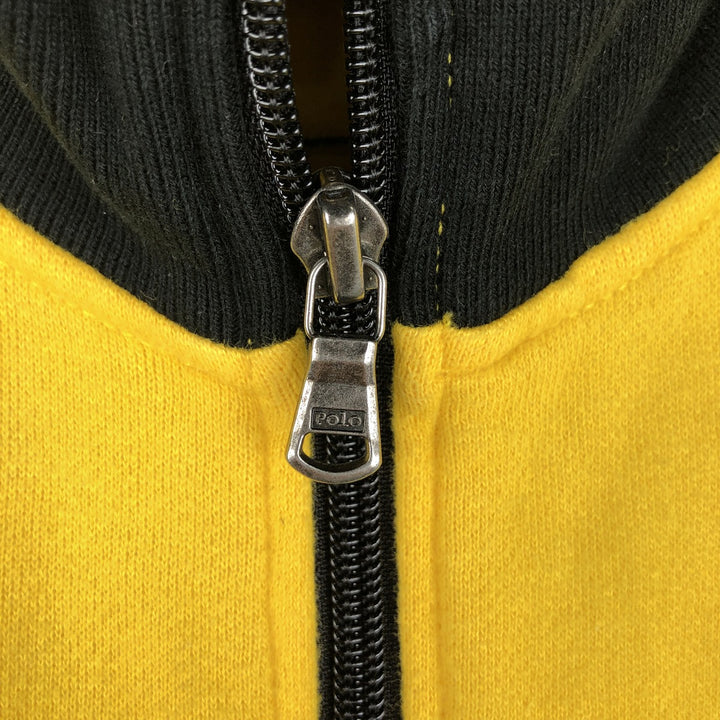 Ralph Lauren POLO by Ralph Lauren Big Pony Full Zip Sweatshirt, Men's L size cotton yellow type Vintage Second Hand