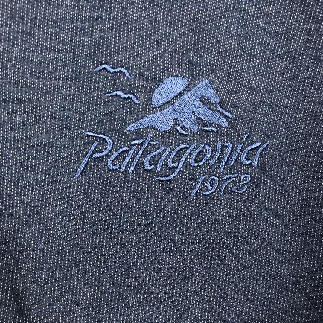 Patagonia Organic Cotton Full-Zip Sweatshirt (Men's XL equivalent) cotton blue type Vintage Second Hand