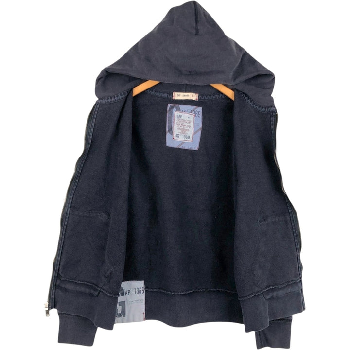 GAP Sweat Full Zip Hoodie, Men's Size M cotton navy blue type Vintage Second Hand