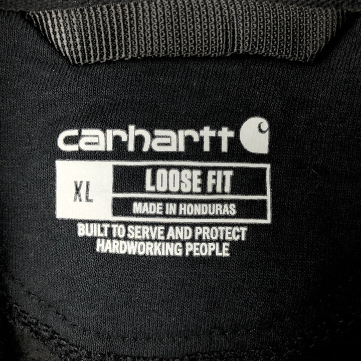 Carhartt Loose Fit Sweat Full Zip Hoodie, Men's XL cotton black type Vintage Second Hand