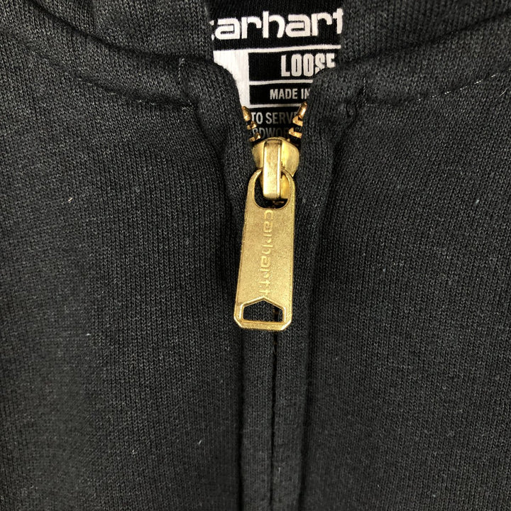 Carhartt Loose Fit Sweat Full Zip Hoodie, Men's XL cotton black type Vintage Second Hand