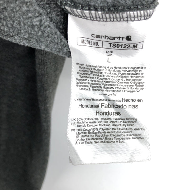 Carhartt Loose Fit Sweat Full Zip Hoodie, Men's L size cotton Charcoal Vintage Second Hand
