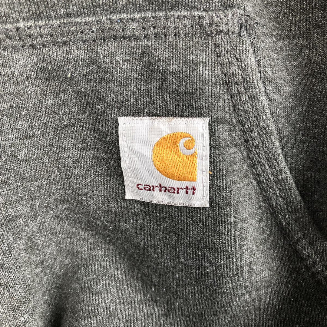 Carhartt Loose Fit Sweat Full Zip Hoodie, Men's L size cotton Charcoal Vintage Second Hand