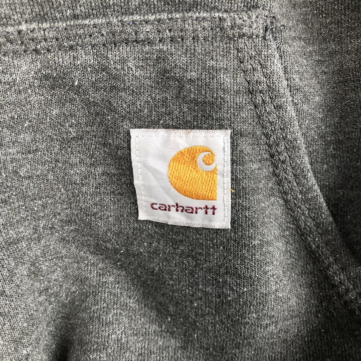 Carhartt Loose Fit Sweat Full Zip Hoodie, Men's L size cotton Charcoal Vintage Second Hand