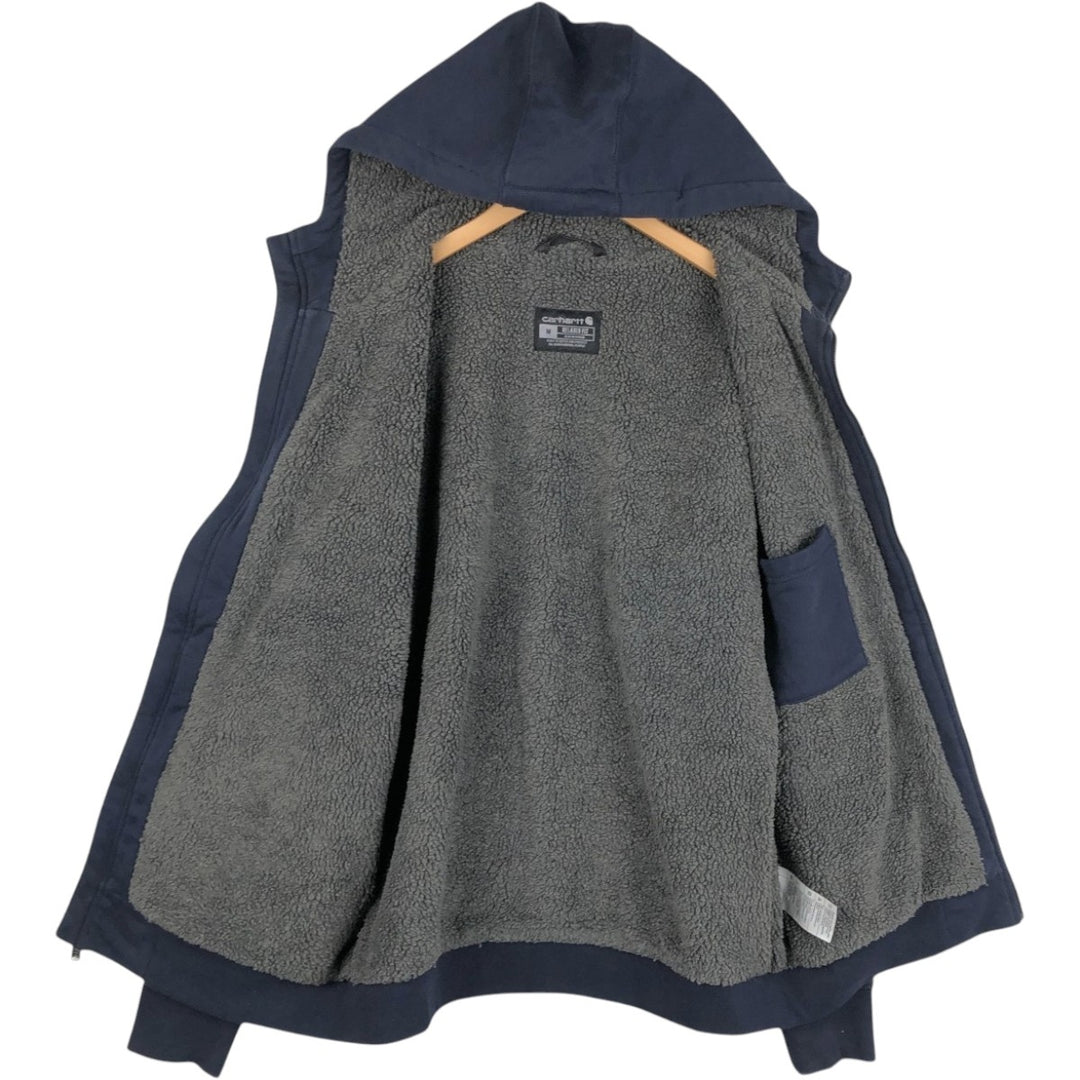 Carhartt Relaxed Fit Full-Zip Sweatshirt, Men's Size M cotton navy blue type Vintage Second Hand