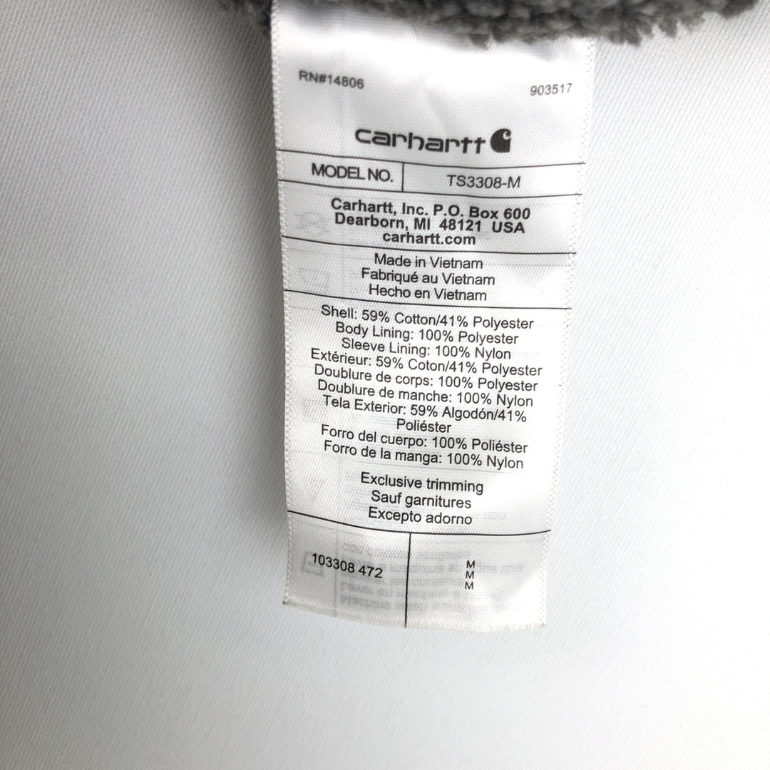Carhartt Relaxed Fit Full-Zip Sweatshirt, Men's Size M cotton navy blue type Vintage Second Hand